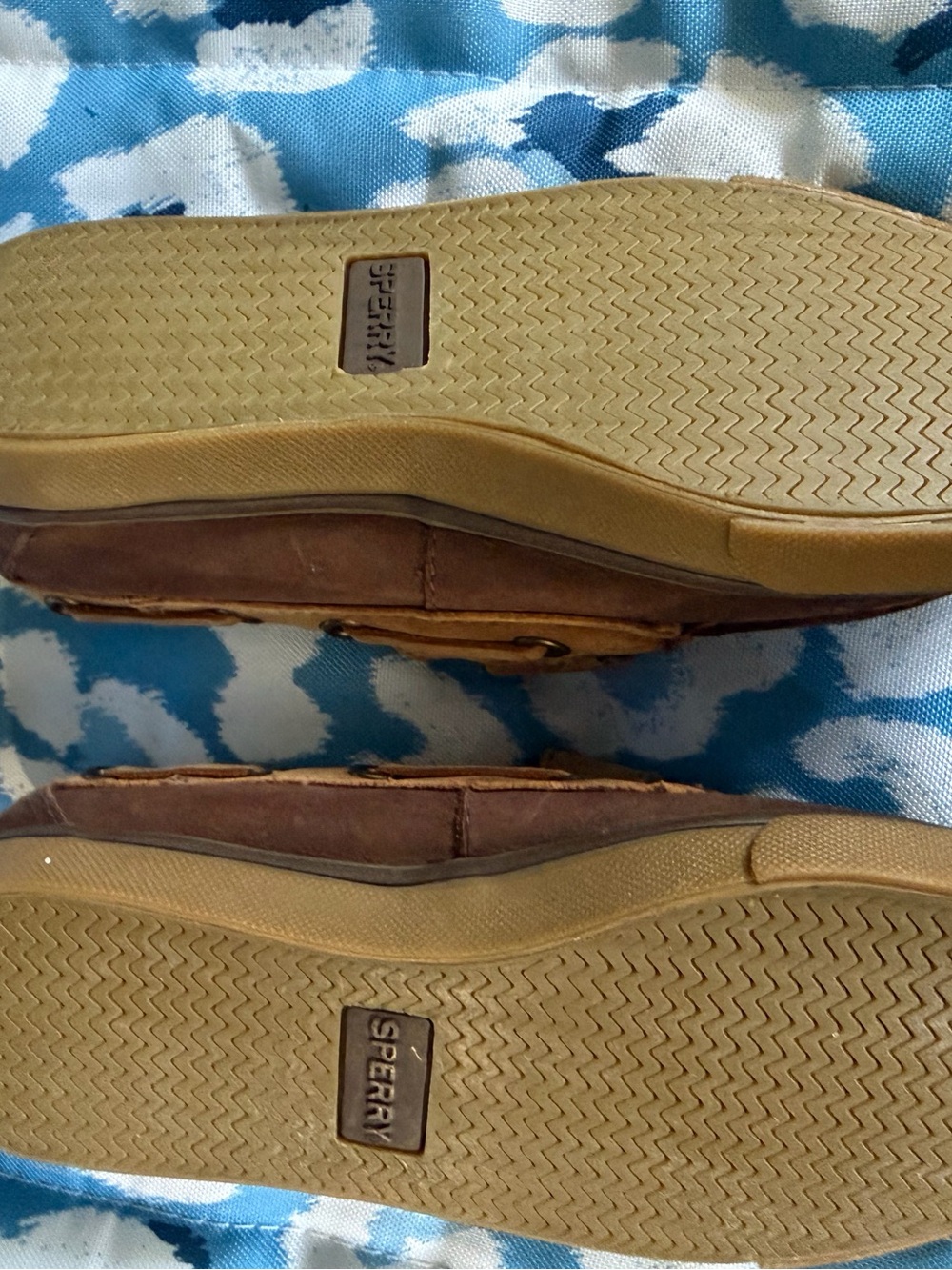 Sperry Topsider Kids Two-Tone Brown Leather Slip-On Boat Shoes - Picture 4 of 4